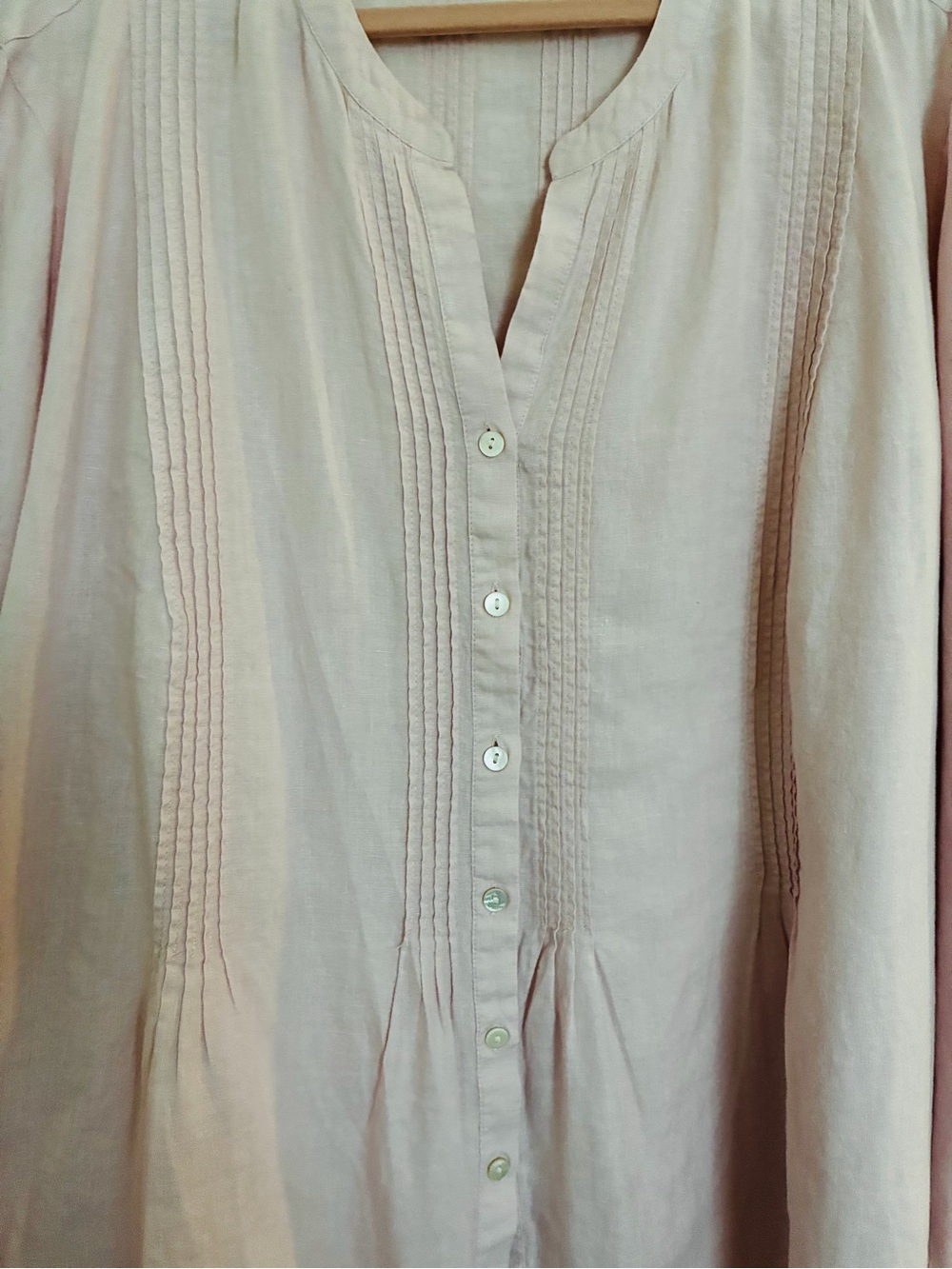 J Jill Linen Light Pink Women's Button-Front Tunic Blouse size 3x - Picture 4 of 7